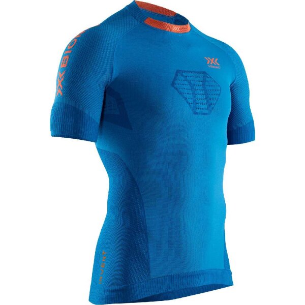 X-BIONIC® INVENT 4.0 RUNNING SHIRT SH SL MEN TEAL BLUE/KURKUMA ORANGE XL