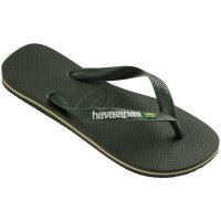 HAVAIANAS BRASIL LOGO GREEN OLIVE/GREEN OLIVE 39/40