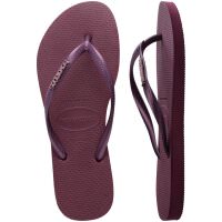 HAVAIANAS SLIM LOGO METALLIC PURPLE SOIL 37/38