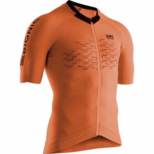 X-BIONIC® THE TRICK 4.0 CYCLING ZIP SHIRT SH SL MEN TRICK ORANGE/OPAL BLACK M