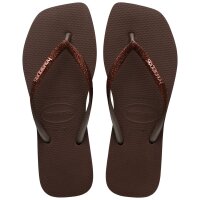 HAVAIANAS SQUARE GLITTER DARK BROWN 41/42