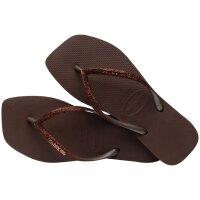 HAVAIANAS SQUARE GLITTER DARK BROWN 41/42