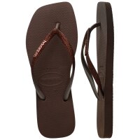 HAVAIANAS SQUARE GLITTER DARK BROWN 41/42