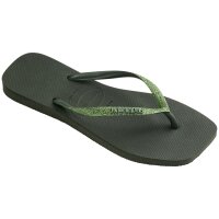 HAVAIANAS SQUARE GLITTER OLIVE GREEN 39/40