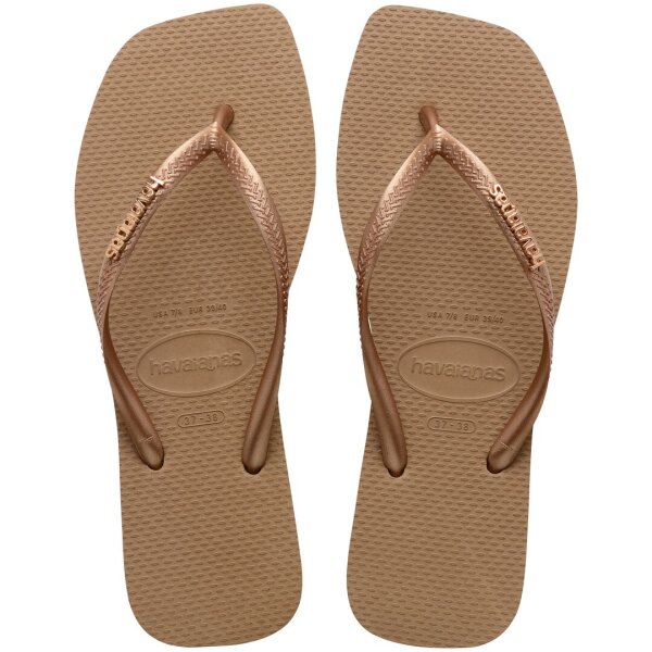 HAVAIANAS SQUARE LOGO METALLIC ROSE GOLD/ROSE GOLD 41/42