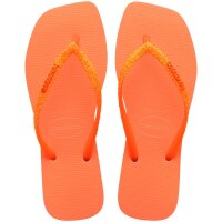 HAVAIANAS SQUARE GLITTER NEON BEIGE/ORANGE EUR 37/38