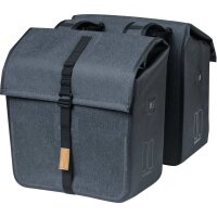 Basil Doppeltasche Urban Dry charcoal melee