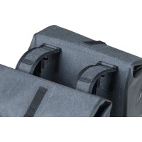 Basil Doppeltasche Urban Dry charcoal melee