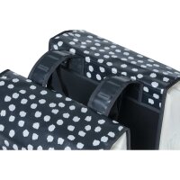 Basil Doppeltasche Urban Load schwarz reflektierend / weiß