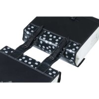 Basil Doppeltasche Urban Load schwarz reflektierend / weiß