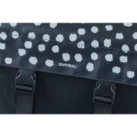 Basil Doppeltasche Urban Load schwarz reflektierend / weiß