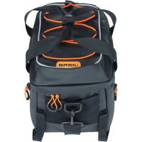 Basil Miles Gepäckträgertasche schwarz,orange
