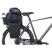 Basil Gepäckträgertasche Miles XL Pro Tarpaulin, black orange