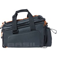 Basil Gepäckträgertasche Miles XL Pro Tarpaulin, black orange