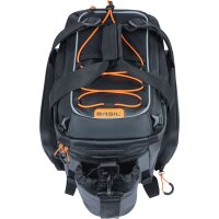 Basil Gepäckträgertasche Miles XL Pro Tarpaulin, black orange