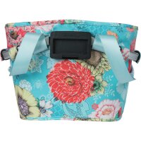 Basil Korb Carry All Front Basket "Bloom Field" sky blue