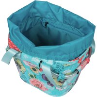 Basil Korb Carry All Front Basket "Bloom Field" sky blue