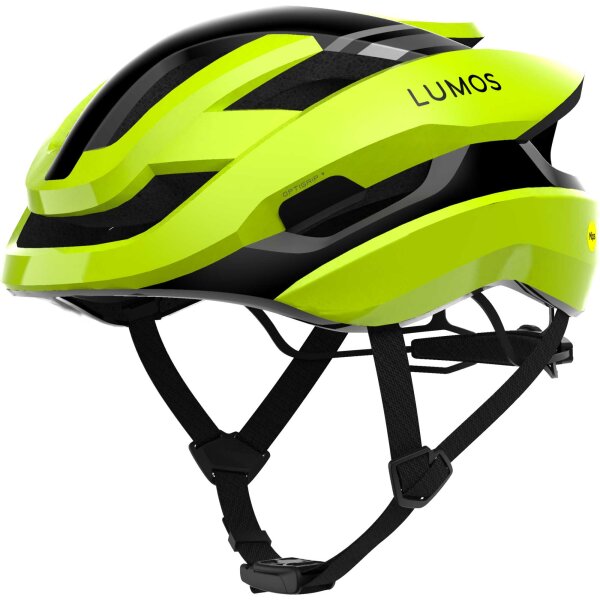 Lumos Fahrradhelm Ultra Fly Pro Mips white lime M/L