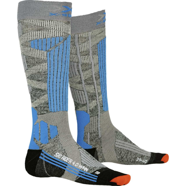X-SOCKS® SKI RIDER 4.0 WMN STONE GREY MELANGE/TURQUOISE 39-40