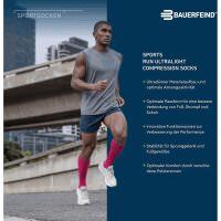 Bauerfeind Run Ultralight Compression Socks, men, black, 38-40, M