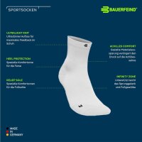 Bauerfeind Run Ultralight Mid Cut Socks, men, white, 41-43