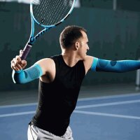 Bauerfeind Sports compression sleeves arm, M long, Marine...