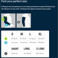 Bauerfeind Sports compression sleeves arm, L Xlong, Marine Blau