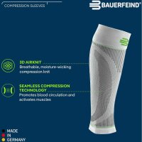Bauerfeind Sports compression sleeves lower leg, M long, Schwarz