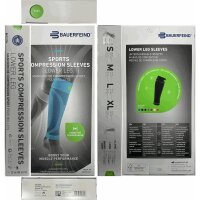 Bauerfeind Sports compression sleeves lower leg, M short, Schwarz