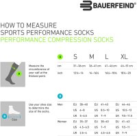 Bauerfeind Run Performance, Compression Socks, men, black, 38-40, Wadenumfang M