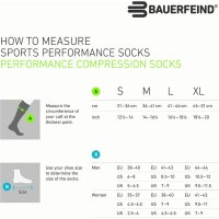 Bauerfeind Run Performance, Compression Socks, women, black, 41-43, XL