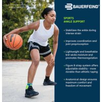 Bauerfeind Sports Ankle Support, All-Black, links, L