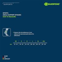 Bauerfeind Sports Ankle Support Dynamic, All-Black, XS