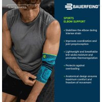 Bauerfeind Sports Elbow Support, All-Black, XL