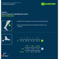 Bauerfeind Run Ultralight Compression Socks, Men, Lime Green, 44-46 Wadenumfang S