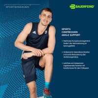 Bauerfeind Sports Compression Ankle Support, White, L