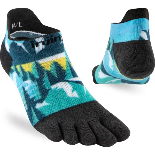 Injinji WOMENS RUN LIGHTWEIGHT NO-SHOW SPECTRUM EVERGREEN XS/S