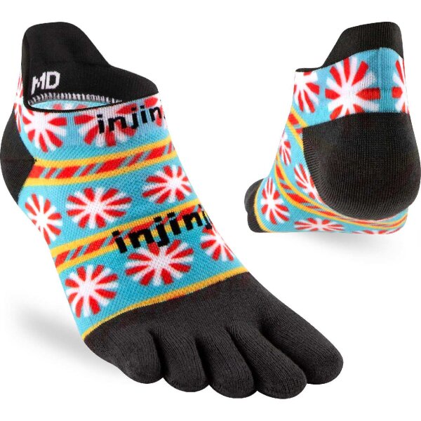 Injinji RUN LIGHTWEIGHT NO-SHOW SPECTRUM PEPPERMINT L