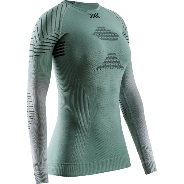 X-BIONIC® INVENT FX SHIRT LS WMN SAGE GREEN/LIGHT GREY/OPTICAL WHITE XL