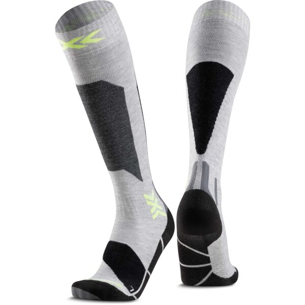 X-SOCKS® SKI DISCOVER OTC JR RHINO GREY/CANARY SIZE 35-38