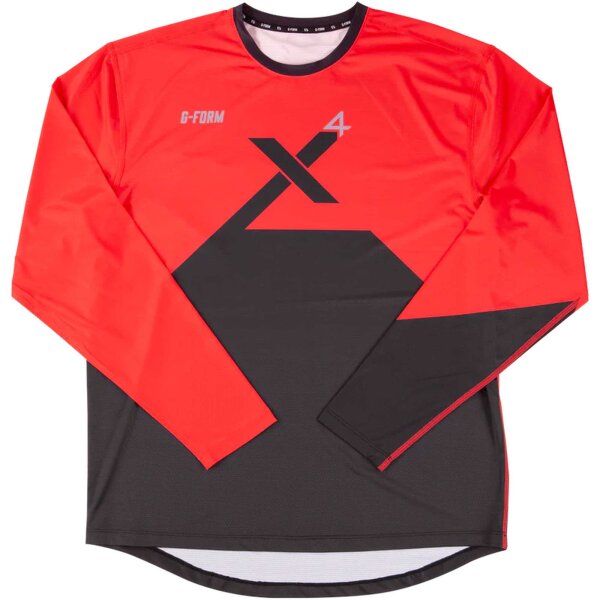 G-FORM LANGARMSHIRT PRO-X 4 RED/BLACK GR. S