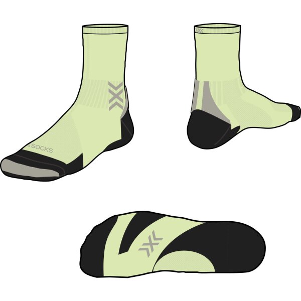X-SOCKS® RUN DISCOVER CREW NEOLIME/X BLACK 35-38