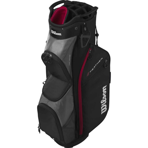 Wilson FEATHER CART BAG Black/Grey/Red