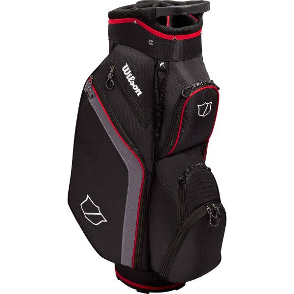 Wilson LITE 3 CART BAG Black/Charcoal/Red