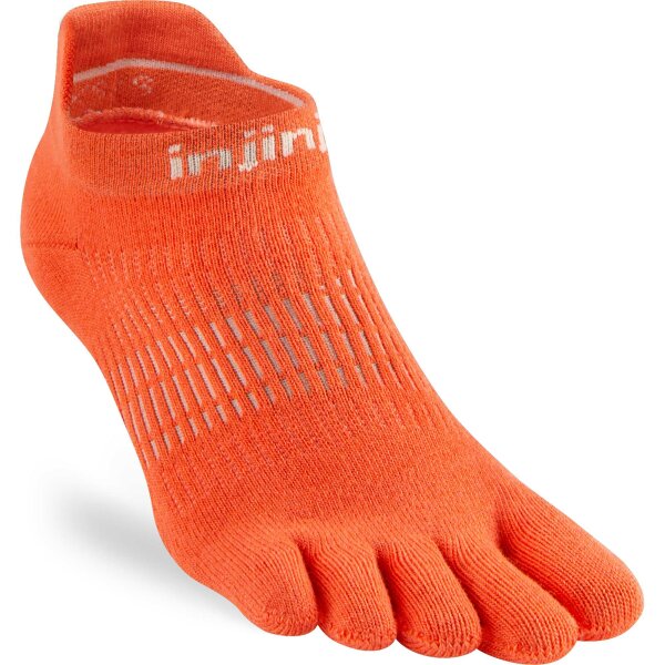 Injinji WOMENS RUN LIGHTWEIGHT NO-SHOW GRAPEFRUIT M/L