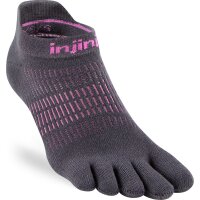 Injinji WOMENS RUN LIGHTWEIGHT NO-SHOW CHARCOAL M/L