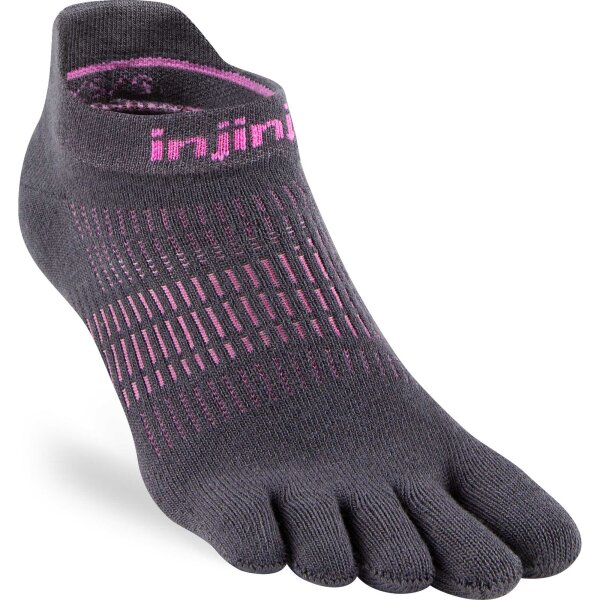 WOMENS RUN LIGHTWEIGHT NO-SHOW CHARCOAL XS/S