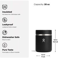 Hydro Flask 28 OZ INSULATED FOOD JAR BLACK