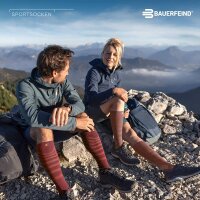 Bauerfeind Outdoor Merino Compression Socks, Men, Granat, 46-49, Wadenumfang S