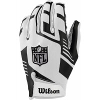 Wilson YTH NFL STRETCH FIT REC GLV Wh/BLACK